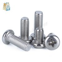 20-90pcs M1 M1.2 M1.4 M1.6 M2 M2.5 M3 M4 DIN7985 GB818 304 Stainless Steel Cross Recessed Pan Head Screws Phillips Screws Screw Nut Drivers