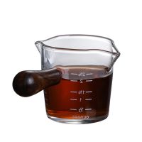 Glass Coffee Measuring Cup Double Spouts Measuring Milk Cup Double Spouts Espresso Glass Shots Espresso Glass With Pouring