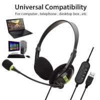 Universal USB Headset Lightweight Comfortable Headphone / Flexible Noise-canceling Headset /Lightweight Wired Headphones For Computers Laptops PC