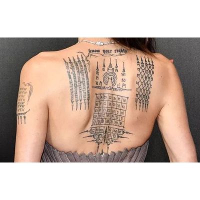 1PC Disposable Tattoo Stickers Indian Sanskrit Tattoo Stickers Disposable Waterproof Simulation Tattoos