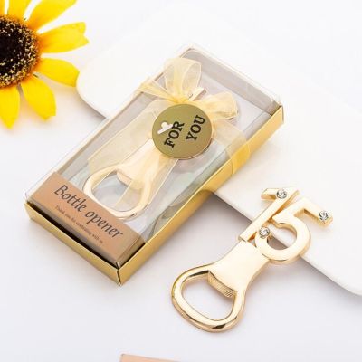 10pcs/lot Party Favors 15 Years Old Birthday Souvenir Creative Gift Alloy Wedding Day Present Opener For Guest Giveaways