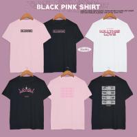 เสื้อยืดBlack-pink Fan Shirt (BlackPink Inspired tee) Regular Black Pink/White Shirt - Kaafra Printing