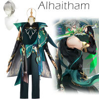 Anime Game Genshin Impact Alhaitham Cosplay Full Set Gloves Wig For Men Outfits Halloween Costume Party Comic Con