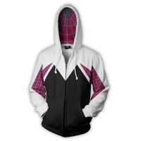 Movie Spider Women Sweatshirt Hoodie Gwen Stacy Cosplay Costume Hooded Jacket Coats Men Women Pullover Trainsuit Sportsuit
