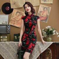 5XL ยืดกี่เพ้าชุดเดรสแบบจีนยืดหยุ่น Oriental สไตล์ชุด4XL Cheongsam 2020ใหม่เสื้อผ้าทนแรงดึง Qipao สวย