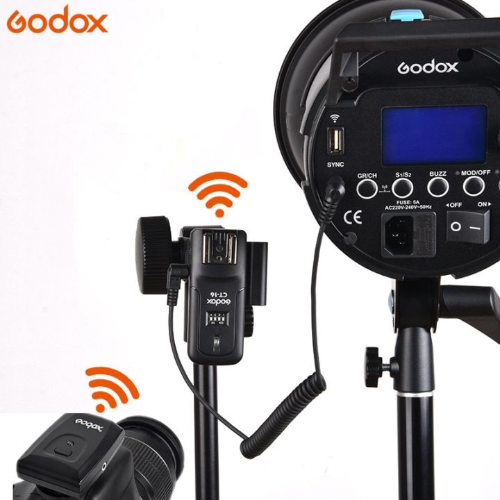 นัดเดียว-godox-ct-16วิทยุไร้สาย16ช่องชุดเครื่องส่งและเครื่องรับสัญญาณแฟลชทริกเกอร์สำหรับ-nikon-canon-sigma-studio-speedlite-flash