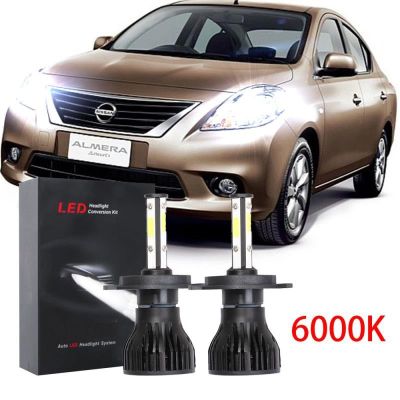 New หลอดไฟหน้าฮาโลเจน LED 6000K 9003 แบบเปลี่ยน สําหรับ Nissan Almera (N17) 2012-2019 2 ชิ้น