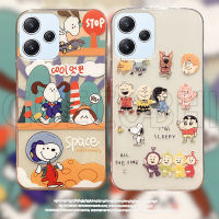 เคสโทรศัพท์ Redmi 12 5G Redmi 12Cน่ารักรูปแบบSnoopyปลอกซิลิโคนอ่อนนุ่มใสRedmi12 5G Redmi12Cฝาครอบโทรศัพท์