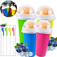 Capacity Slushy Cup Summer Squeeze Homemade Juice Water Bottle Quick-Frozen Smoothie Sand Cup Pinch Fast Cooling Magic Ice Cream