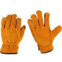 Gloves Cowhide Driver Security Protection Wear Safety Workers Welding for Men Guantes