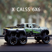 จำลองล้อแม็กรถยนต์ Modle XCLASS EXY 6X6รถกระบะ128โลหะรถของเล่นแสงเสียงดึงกลับของเล่นรุ่นสำหรับเด็กผู้ชายแสงของเล่น