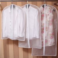 Garment Storage Dust Cover Dress Clothes Suit Coat Storage Organizer Transparent Dust Bags Wardrobe Hanging Clothing Bag