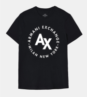 Armani Exchange แฟชั่นของผู้ชายกราฟิกเสื้อยืดพิมพ์ O-Neck ลำลองแขนสั้นผ้าฝ้าย100% [อื่นๆสีสามารถปรับแต่ง]