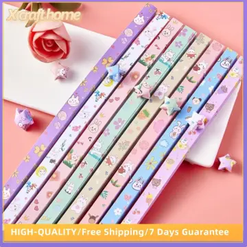 Star Origami Paper Star Paper Strip Sided Origami Stars Paper Lucky Star  Decoration Paper Strips DIY Hand Art Crafts (Cherry Blossom Girl (540