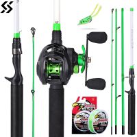 Sougayilang Fishing Rod and Reel Combo 1.98m Casting Rod and 7.2:1 Gear Ratio Max Drag Power 10kg Casting Reel Set Fishing Pesca