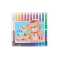 83XC 12182436 Colors Wax Crayon Oil Pas Pen Candy Color Drawing Painting Graffiti Student Stationery Art Supplies