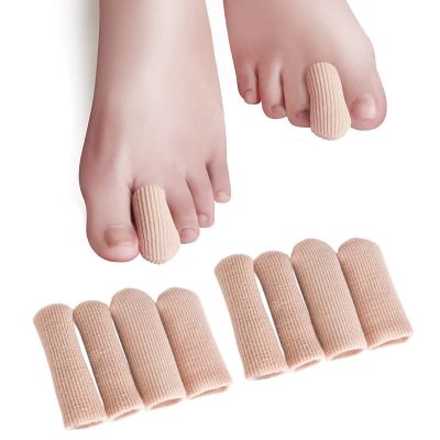 2Pieces Bunions Corns Foot Pain Relief Orthotics Fabric Silicone Toe Tube Cover Protector Finger Toes Separators Hallux Valgus