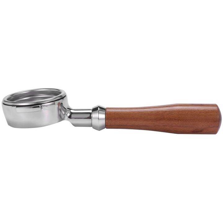 58mm-stainless-steel-coffee-machine-e61-no-base-filter-bracket-coffee-bottomless-handle-coffee-spoon-wooden-handle-professional-accessories