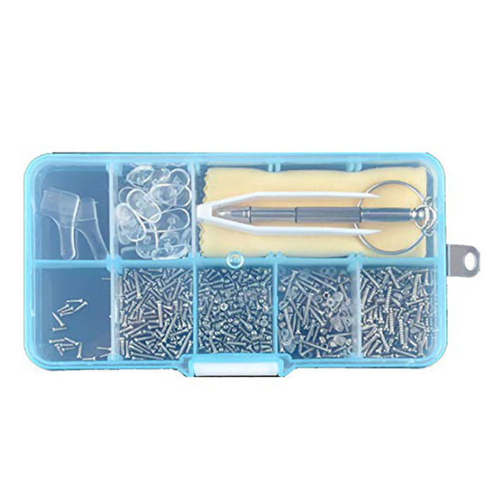 Eyeglass Sunglass Repair Kit with Screws Tweezers Screwdriver Tiny Mini