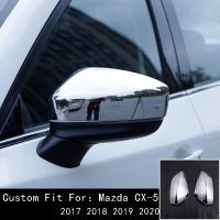 Motorshow Car Rearview Mirror Cover Fit for Mazda CX5 ABS Material for 2017 2018 2019 2020（Carbon Fiber/Silver）