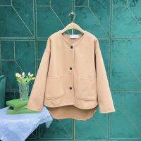 [FREE SHIPPING] Fashion Woven Round Neck Coat