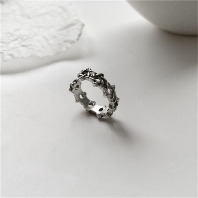 แหวนแฟชั่น สีเงิน ประดับคริสตัล สไตล์วินเทจ สำหรับผู้หญิง 1 ชิ้น