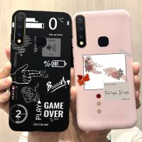 ดีไซน์ใหม่วาดภาพหัวใจ Y19เคสสำหรับ Vivo 2019ฝาครอบหลังซิลิโคนเนื้อนิ่มสีด้านสำหรับเคส Vivo 1915 Y 19