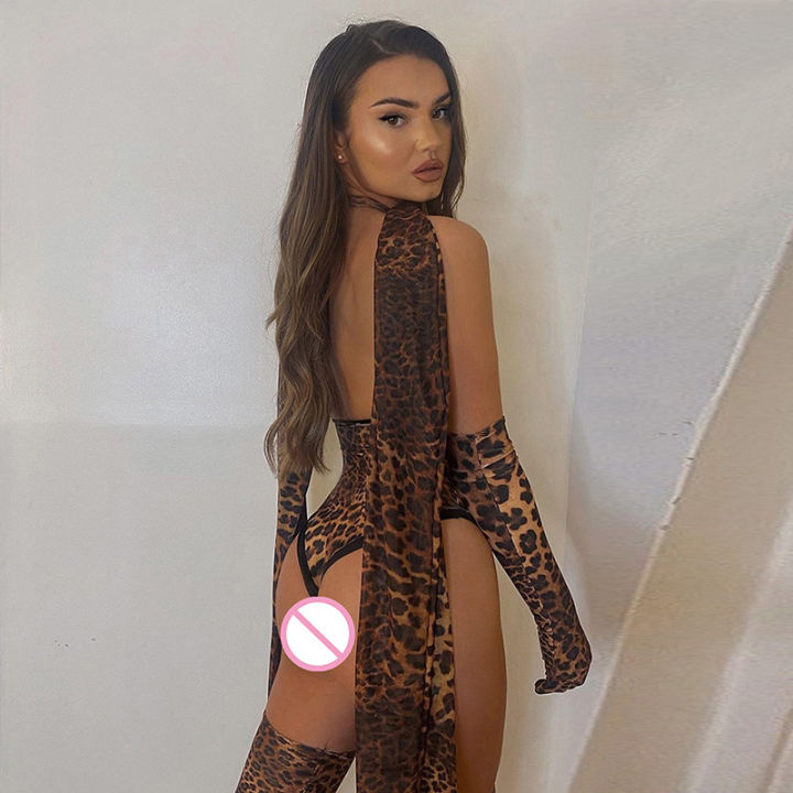 cnyishe-leopard-print-bodysuits-with-gloves-rompers-women-jumpsuit-y-backless-hollow-out-off-shoulder-overalls-2021
