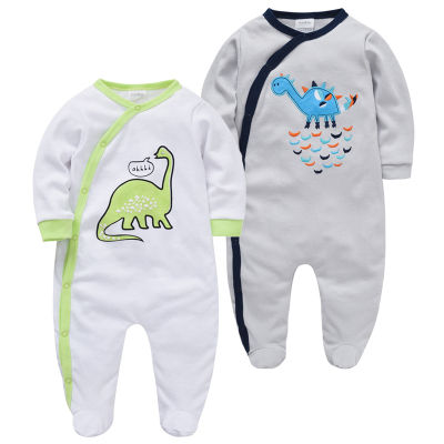 SAILEROAD 2psSet Baby Boys Cute Dinosaur Pajamas For Girls Baby Onesies Newborn Footed Pijama Infantil Infant Cotton Jumpsuit