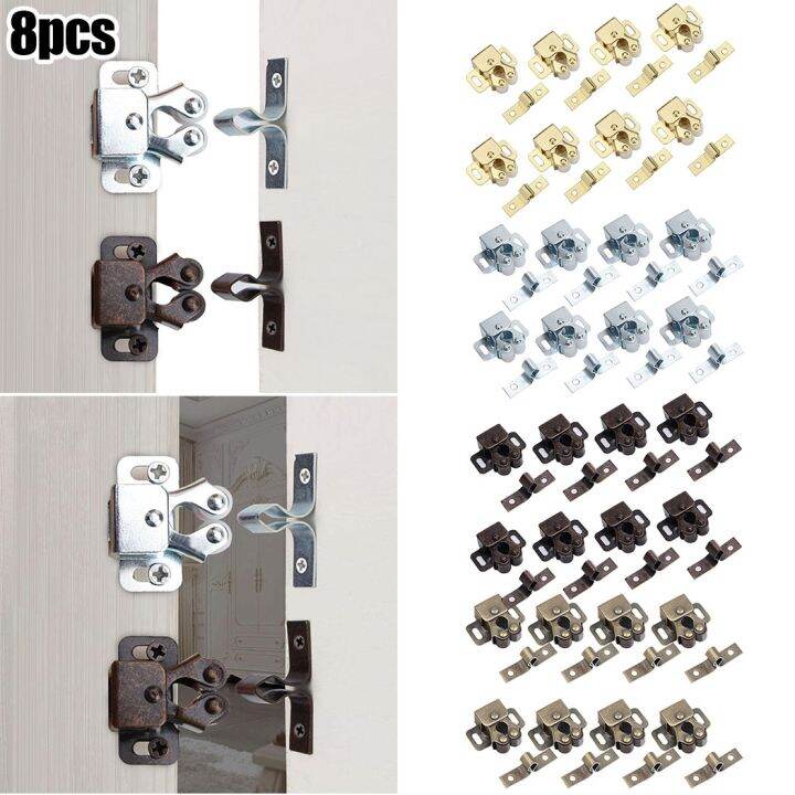 8pcs Twin Double Roller Catches Cupboard Wardrobe Furniture