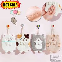 Cartoon Kitten Hand Towel Kitchen Bathroom And Toilet Hand Towel Hanging Type With Super Water Absorption Quick-Drying Cloths