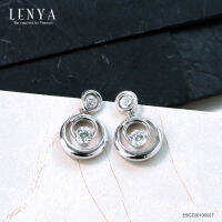 LenYa Jewelry ต่างหูเพชร DiamondLike รูปทรงกลม เหมาะสวมใส่ได้เรื่อยๆ ไม่มีเบื่อ บนตัวเรือนเงินแท้925 ชุบทองคำขาว