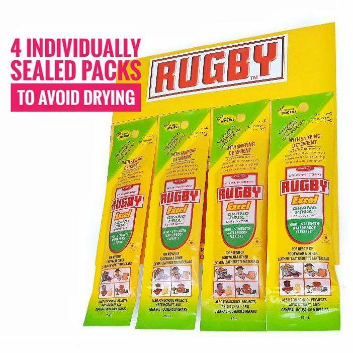 Bostik Rugby 80ml (4x20ml) All Purpose Flexible Glue for Repair of