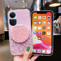 KOSLAM เคสโทรศัพท์โปร่งใสตัวยึดกระจกวงกลมสำหรับ OPPO Reno10 10 Pro 10 Pro + Reno8 T 4G 5G Reno8 Z 5G Reno8 5G Reno8 Pro 5G Reno7 Z 5G Reno7 5G Reno7 Pro 5G 6Z Reno6 6 Pro 5G Reno5 Pro 5G ปลอกโทรศัพท์มือถือ TPU นิ่มสไตล์ใหม่มีในสต็อก