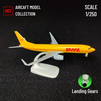 ขนาด1:250แบบจำลองเครื่องบินโลหะแบบจำลอง DHL สายการบิน B737เครื่องบินการบินการตกแต่งขนาดเล็กคอลเลคชั่นศิลปะของเล่นเด็กผู้ชายเด็ก