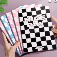 4PCS-SET A5 Checkerboard Notebook Diary Girl Heart Notepad High Value Chevron Stitching Book Book Daily Planner