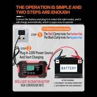 ZZOOI Pulse Repair Charger 12V Lead-acid Battery Charger Built-in Circuit Protection for Automobile Truck Motorcycle Boat