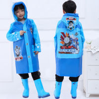 pvc childrens baby cartoon raincoat with inflatable brim students fashion thick raincoat