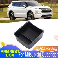 กล่องที่เก็บสัมภาระตรงกลางรถยนต์สำหรับ Mitsubishi Outlander SEL GM GN 2022 2023อุปกรณ์ตกแต่งรถยนต์เก็บของกระจุกกระจิกคอนโซลกลาง