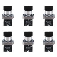 6X 22mm Latching 2 NO 3-Position Rotary Selector Select Switch ZB2-BE101C Black