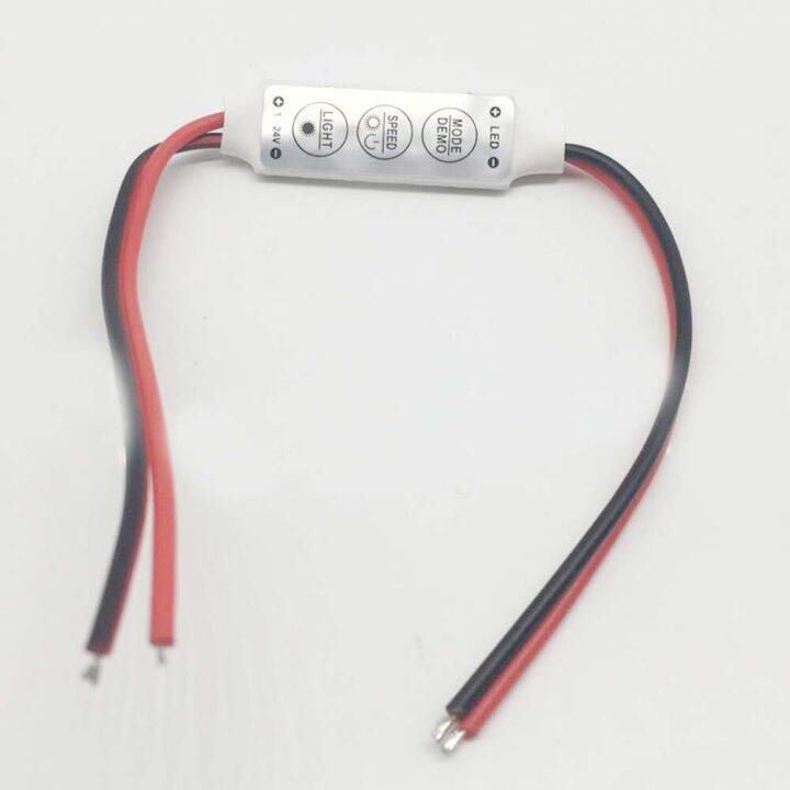 yingke-ตัวหรี่ความสว่างควบคุมเดี่ยวสีแอลอีดี3ปุ่มขนาด12v-24v-สำหรับ-led-3528-5050แถบไฟ