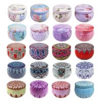 【YP】 6pcs Tin Candle Jar with Lid Sealed Cans Pot  Food Storage Organizer Candles Making