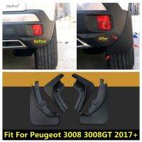 Accessories For Peugeot 3008 3008GT 2017 - 2022 Front Rear Mud Guard Mudguards Splash Flaps Molding Cover Kit Trim Exterior