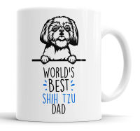 Shih Tzu Mug WorldS Best Dad Mug Dog Dad Cup Friend Funny Gift