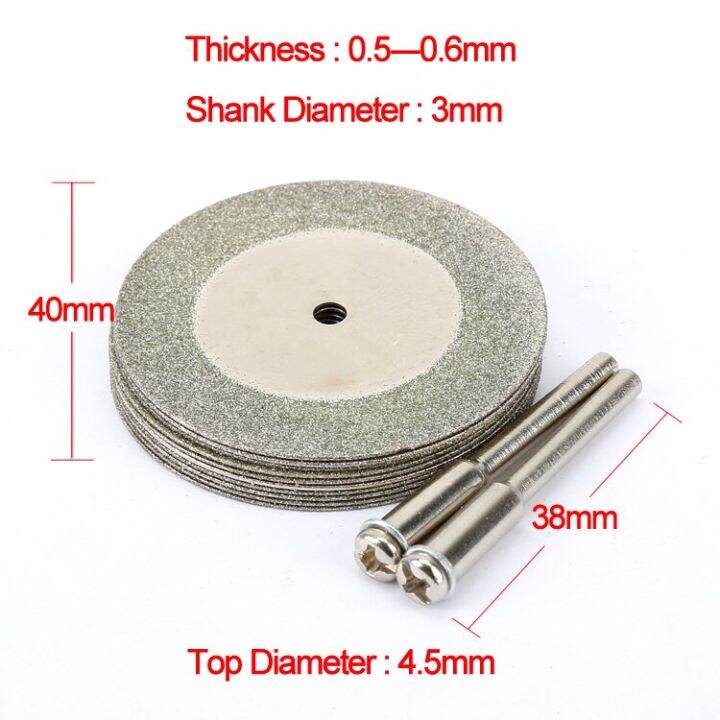 10pcs-set-40mm-diamond-cutting-discs-2pcs-mandrel-arbor-shafts-rotary-tool-dremel-accessories-drills-sheets-grinding-slice-craft