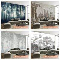 [hot]Custom Size Misty Forest Wallpaper Murals for Living Room Office Coffee Restaurant 3D Animals Wallcoverings Sofa Backdrop Poster