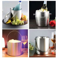 304 2L Stainless Steel Ice Bucket Portable Double Wall Insulated with Lid Ho wine Champagne whiskey Beverage beer tools