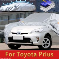 ที่คลุมรถสำหรับ Toyota Prius ใช้กลางแจ้งที่คลุมรถแบบเต็มคลุมกันหิมะที่บังแดดกันน้ำกันฝุ่นอุปกรณ์ตกแต่งภายนอกรถ