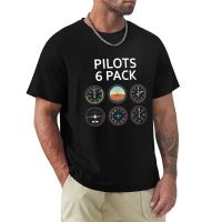 Pilots Six Pack. T-Shirt Summer Clothes Graphic T Shirts Funny T Shirt Customized T Shirts Mens Long Sleeve T Shirts