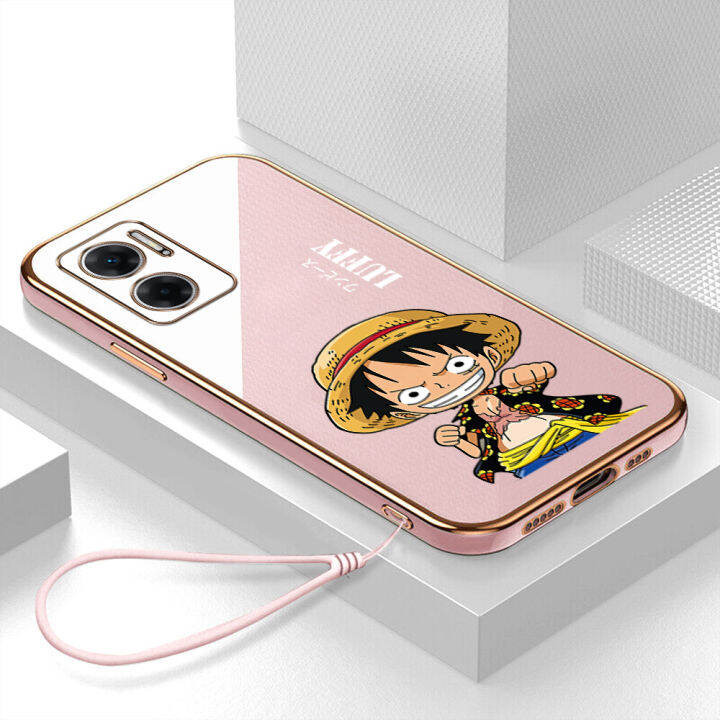 เคส-redmi-10-5g-case-luffy-ลักชัวรี่-6d-ซอฟท์ซิลิโคนกรอบสี่เหลี่ยมชายนี่ฟูลแบ็คปก